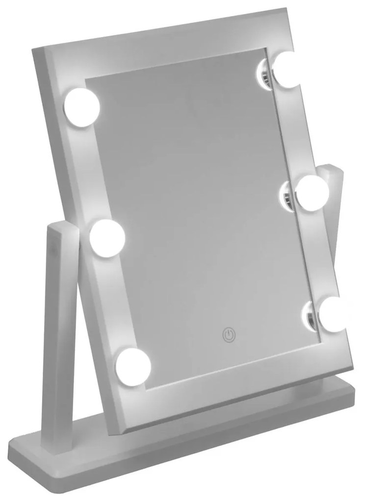 5five Simply Smart Stolové zrkadlo s LED osvetlením Chase, biele