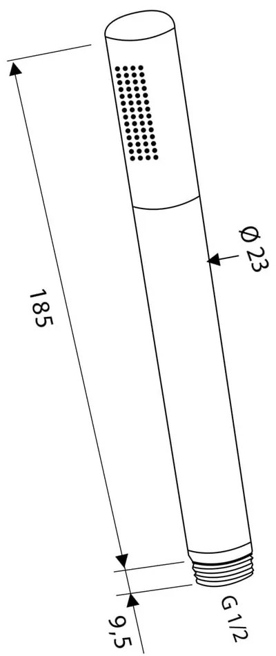 Mosadzná sprchová hlavica v zlatej farbe ø 2 cm – Sapho