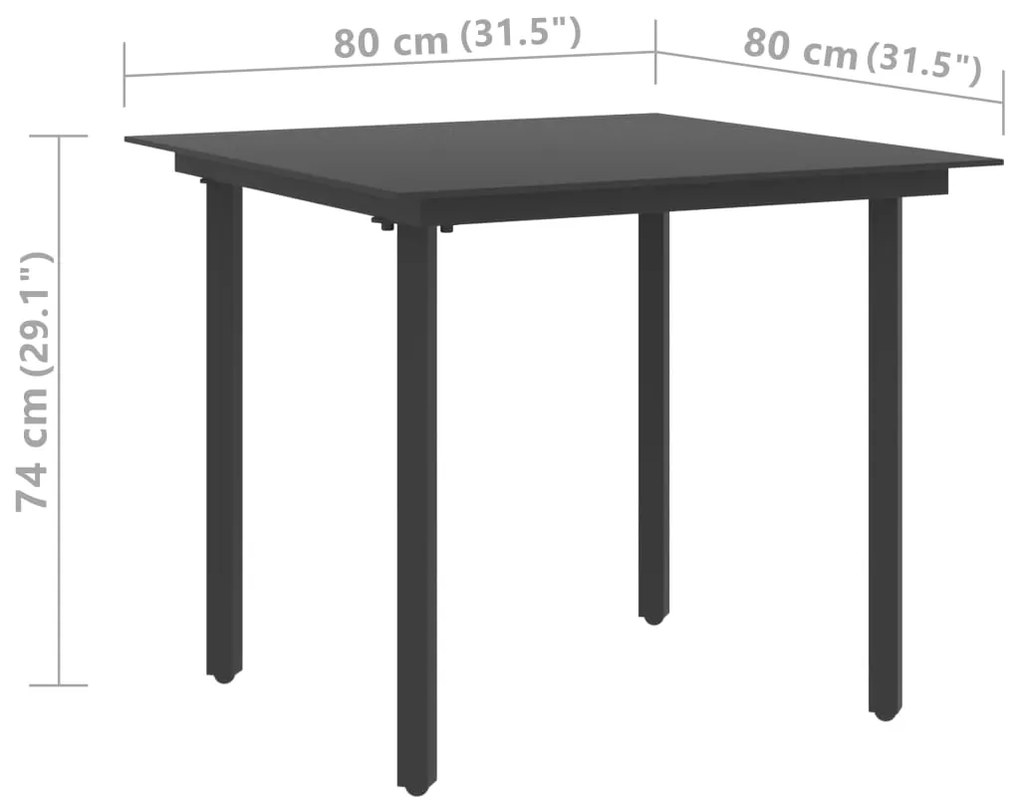 Čierny záhradný set DISMA