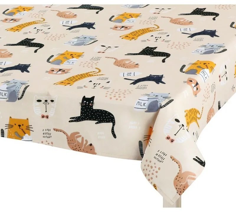Bellatex Obrus Adéla Kitty žltý , 100 x 100 cm