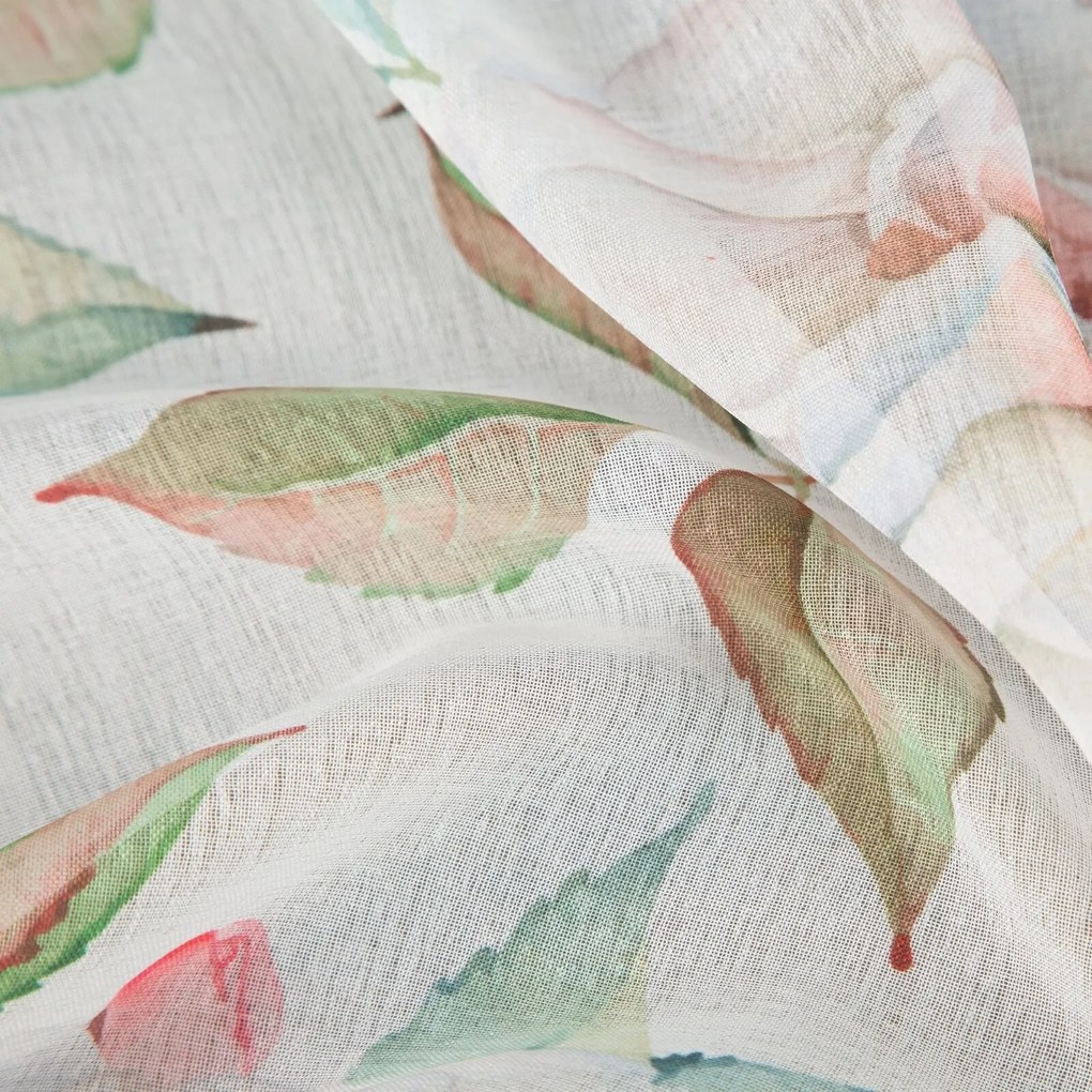 ZÁVES NA KRÚŽKOCH ROSA 1 140X250 CM VZOROVANÁ