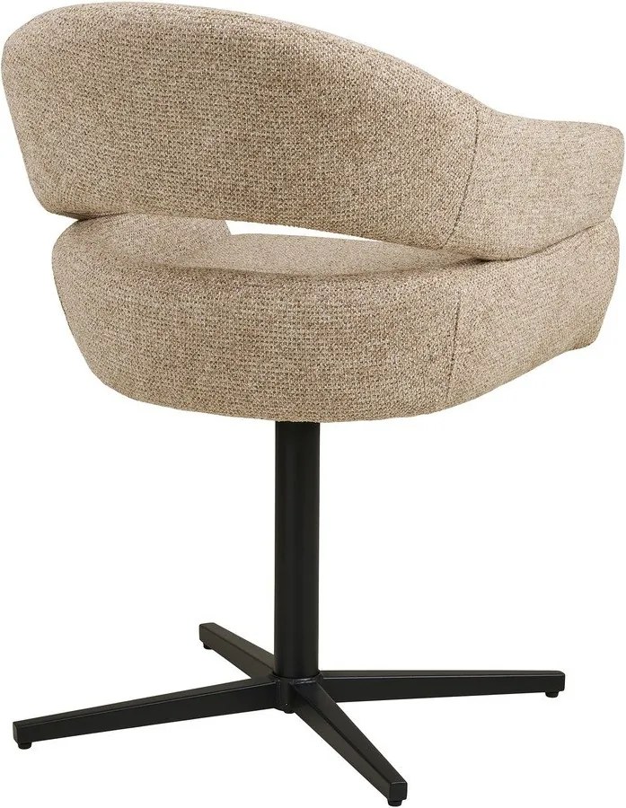 Béžové čalúnené jedálenské kreslo s podrúčkami Dover – House Nordic