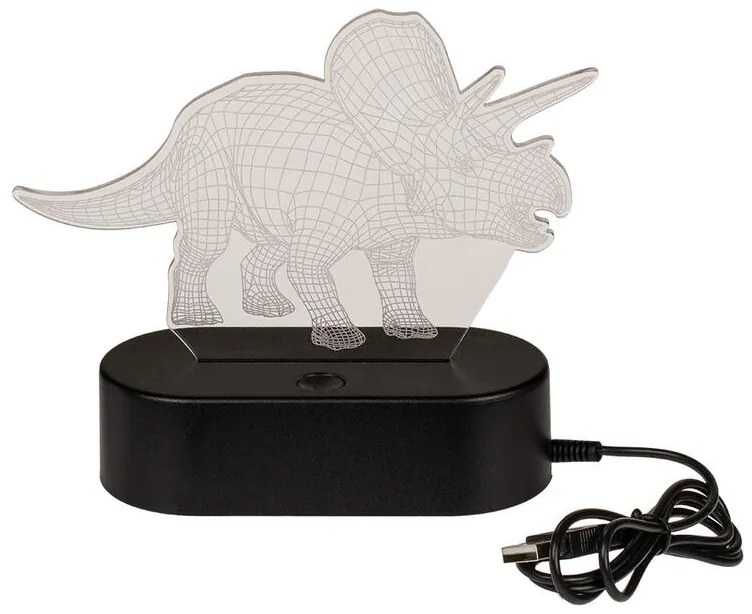 Detská lampička 3D TRICERATOPS