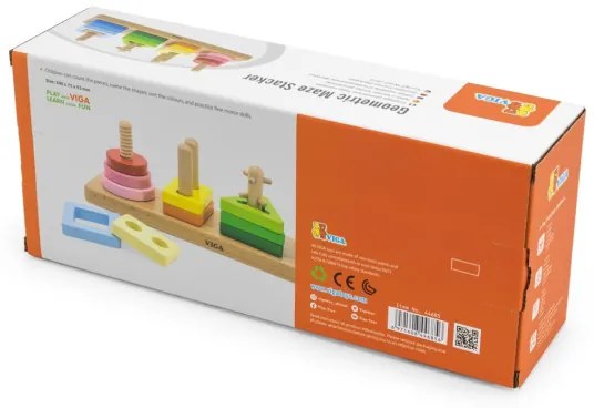 Kocky s triedičom tvarov Viga 44685 geometrické obrazce