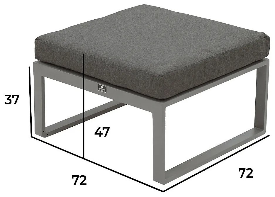 Deokork Hliníkový stolík / taburet TITANIUM