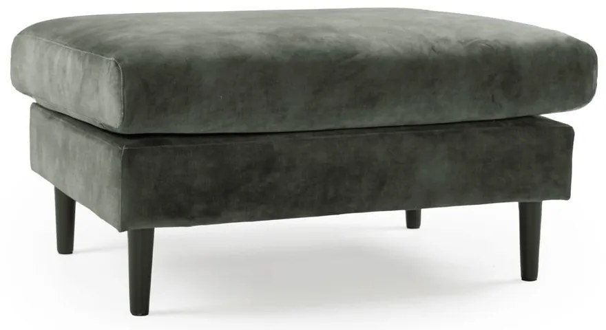 Zelenosivá zamatová podnožka Adagio - Scandic