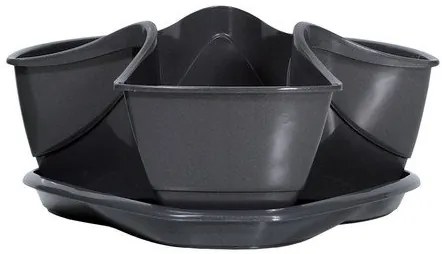 Kvetináč na bylinky COUBI HERBAL grafit 29,5cm
