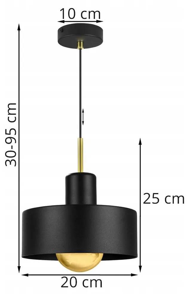Závesné svietidlo BARCELONA, 1x kovové tienidlo (výber z 2 farieb), G