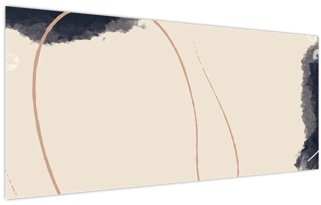 Obraz - Béžová abstrakcia (120x50 cm)