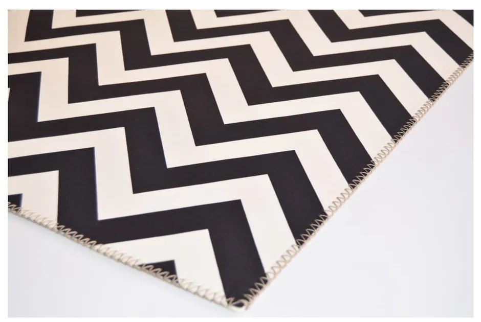 Čierno-biely koberec Vitaus Ryan, 80 x 150 cm