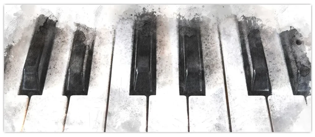 Obraz - Piano, aquarel (120x50 cm)