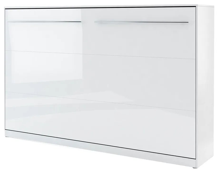 Skladacia posteľ Concord Pro II, Farby: biely / biely lesk, Rozmer postele: 90x200
