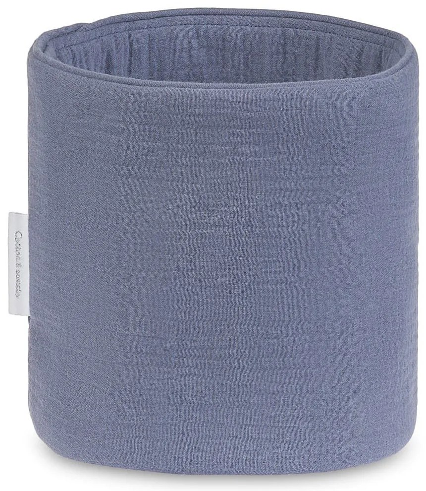 Mušelínový úložný košík tmavě modrá