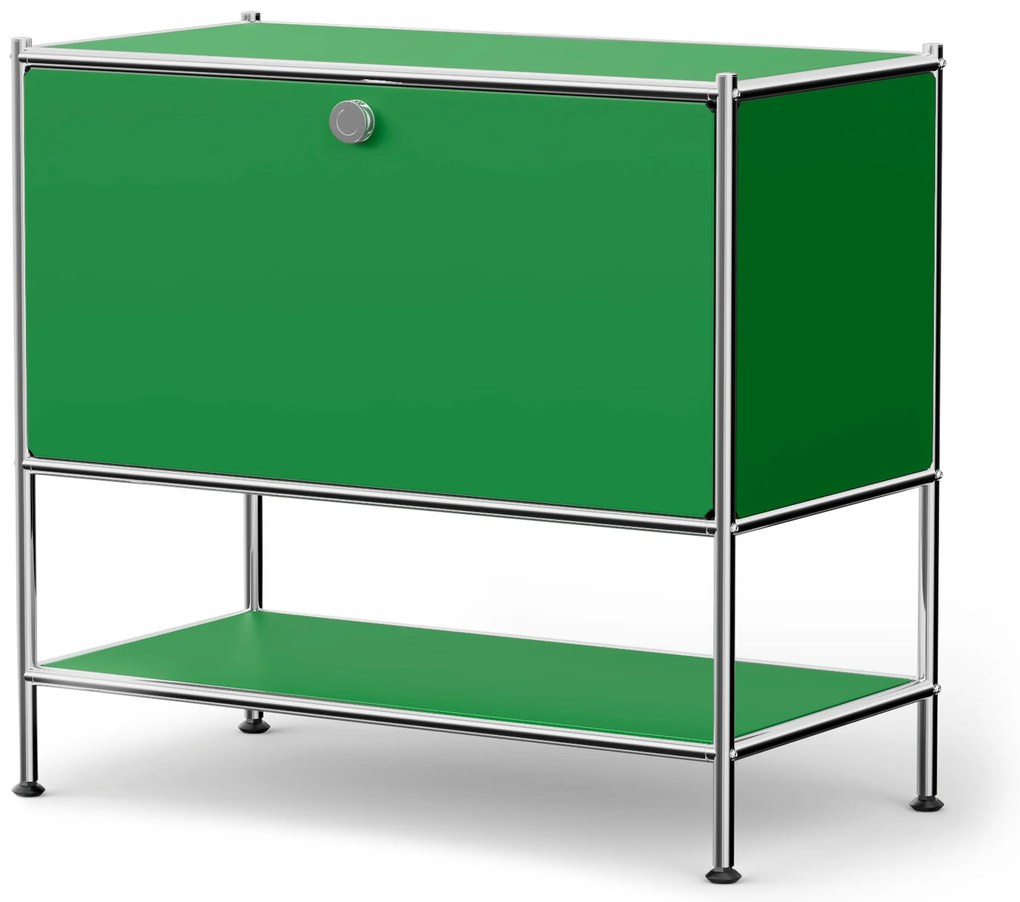 Kovová odkladacia skrinka »CN3« s výklopným priečinkom, zelená