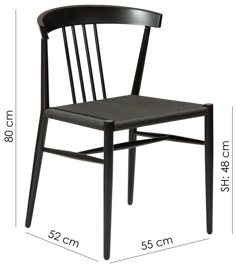 Čierna jedálenská stolička DAN-FORM Denmark Sava