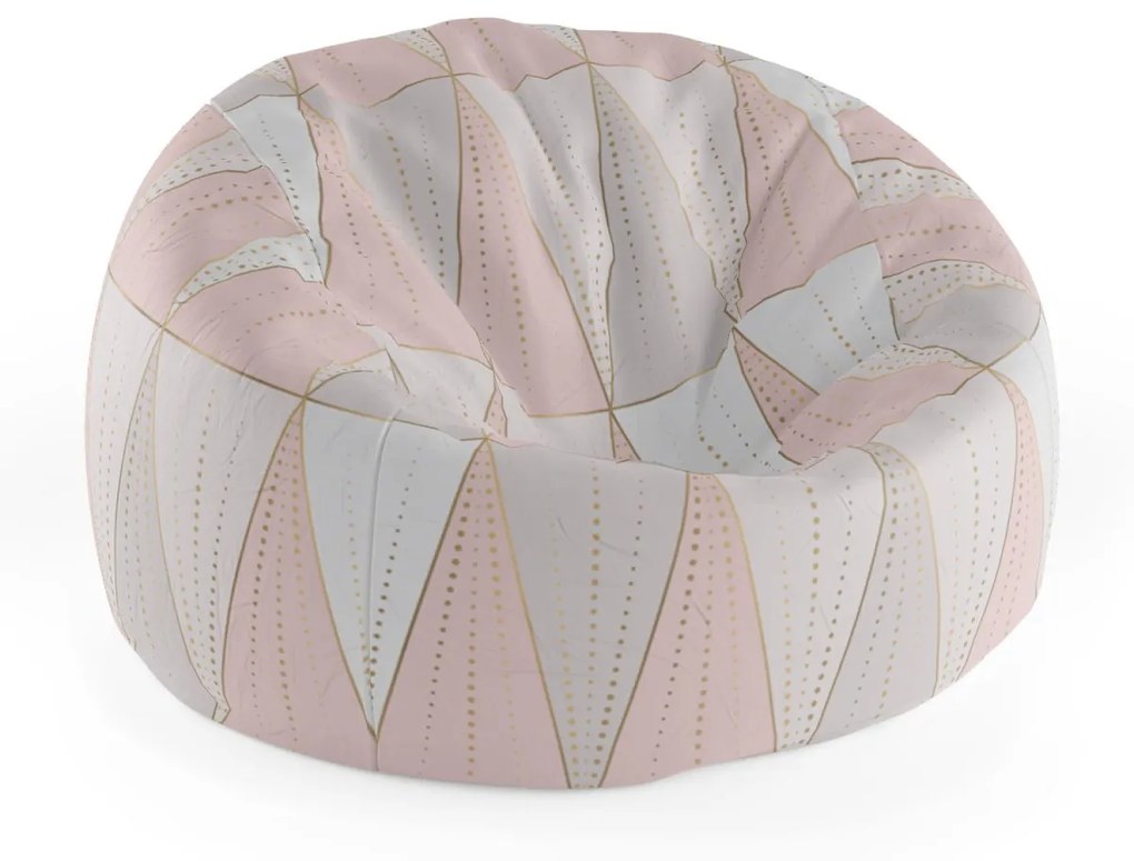 Sablio Sedací vak Cocoon Růžovošedé jehlany - 75 x 45 x 35 cm