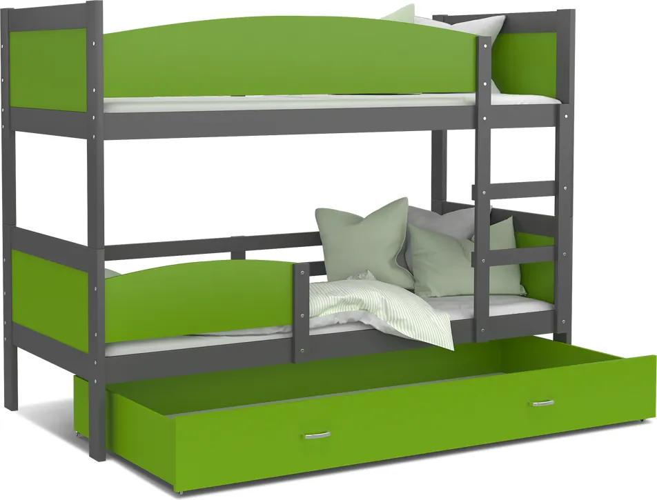 GL Poschodová posteľ Twist 2 190x80 Farba: Zelená