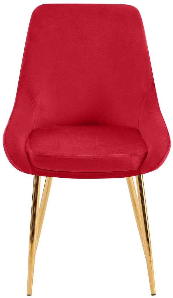 Sada 2 ks jedálenskej stoličky Elmira zamat - červená
