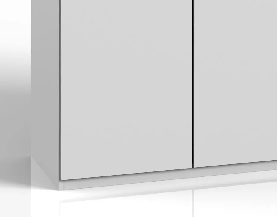 Šatníková skriňa Ben, 225 cm, biela