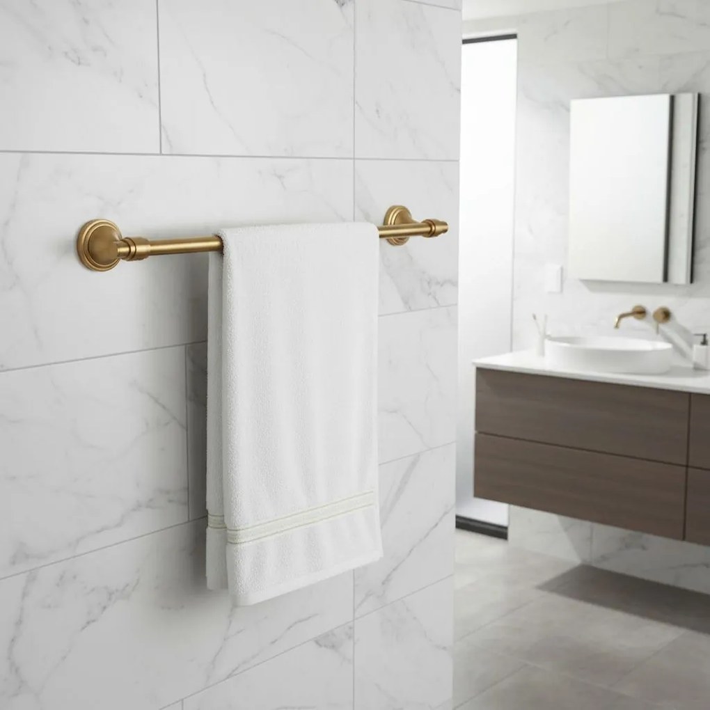 Rea Aristo, kúpeľňový vešiak 64cm, 16101, zlatá matná, REA-98505