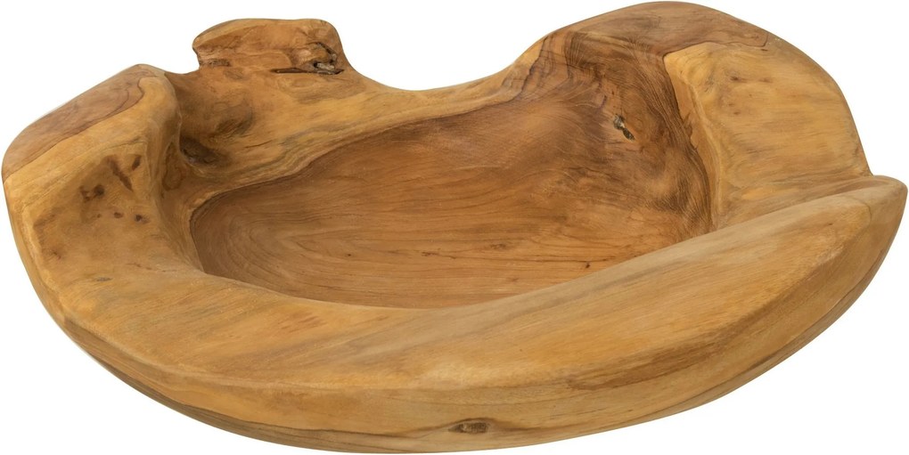 Servírovacia misa v prírodnom tvare z teakového dreva Igor - 35*39*8 cm