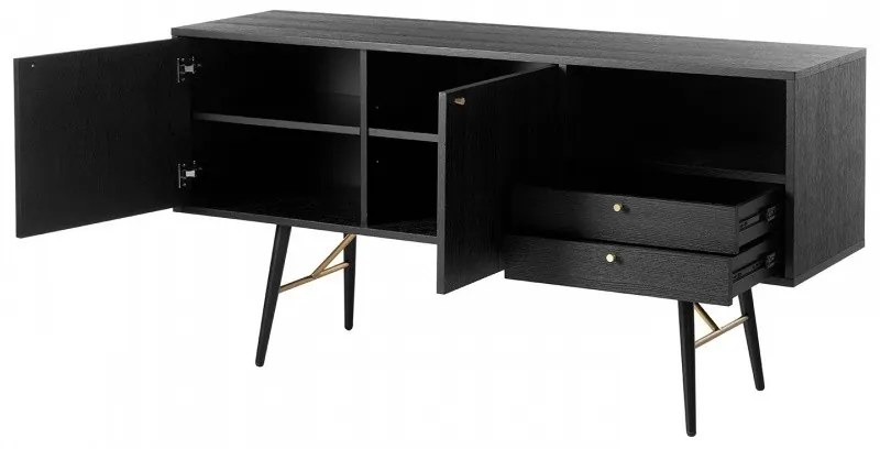 Komoda Alaia 150 cm čierna