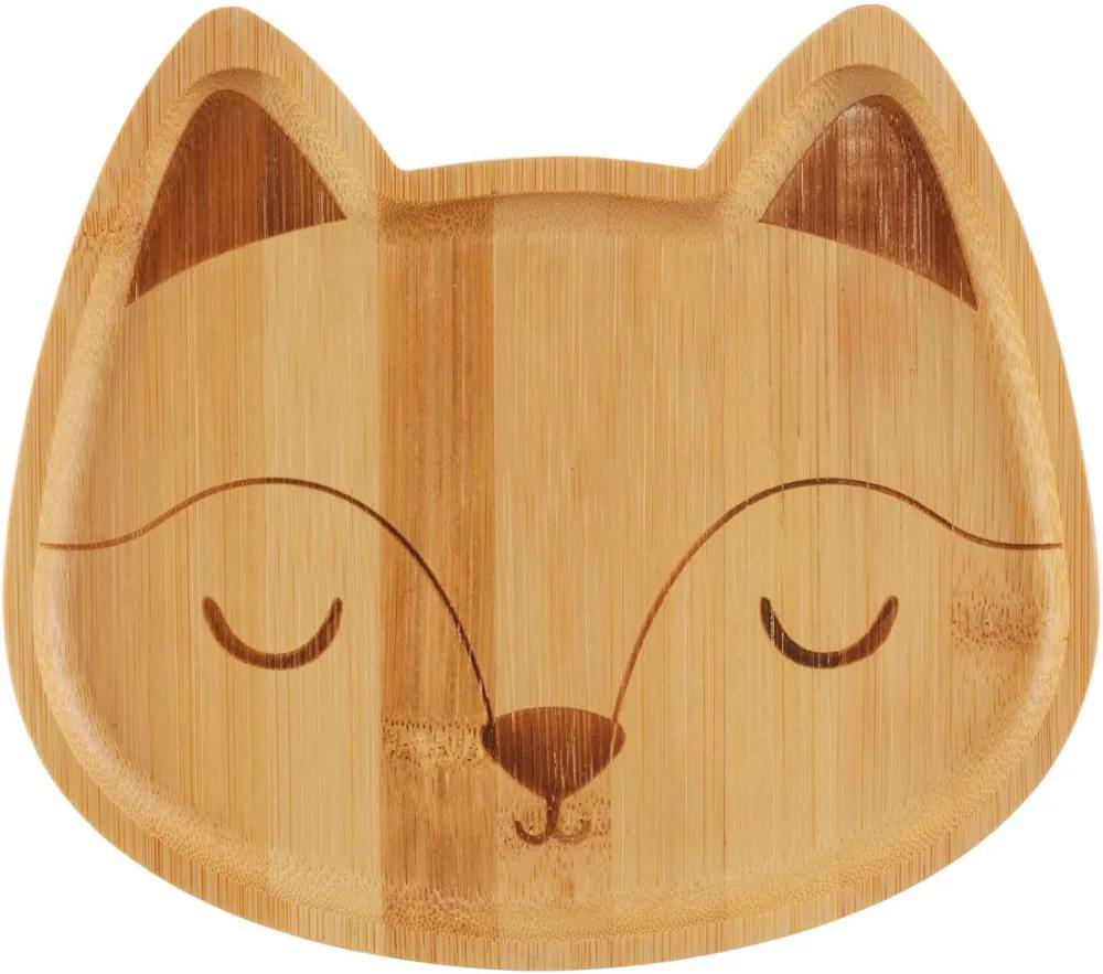 Detský bambusový tanier v tvare líšky