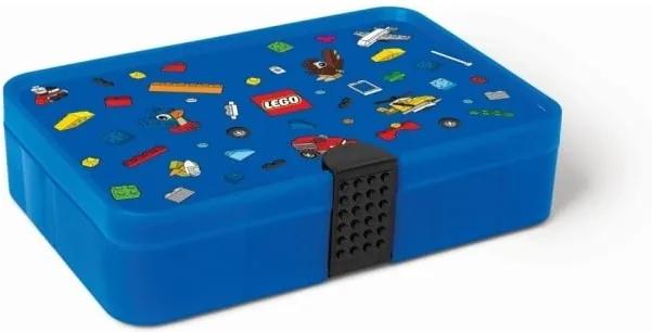 Modrý úložný box s priehradkami LEGO® Iconic