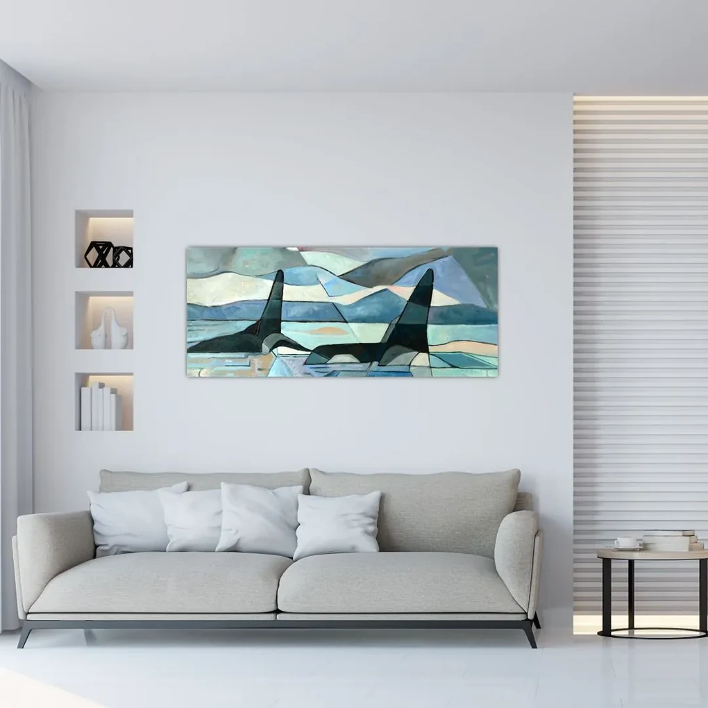 Obraz - Kosatky (120x50 cm)