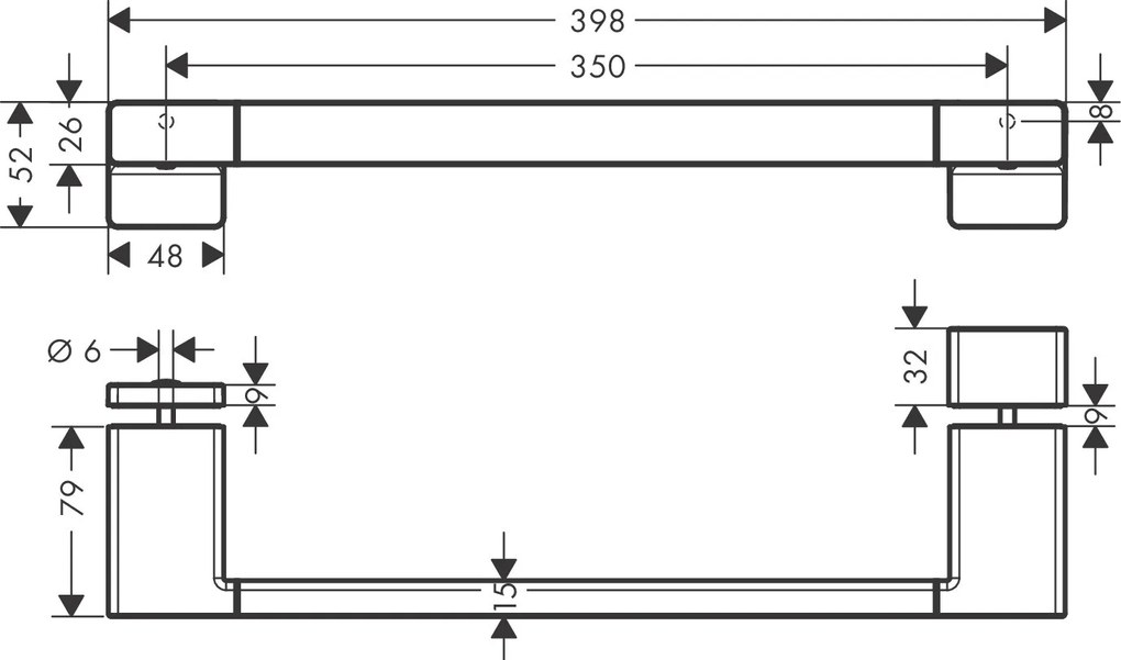 Hansgrohe AddStoris, rukoväť sprchových dverí, biela matná, HAN-41759700