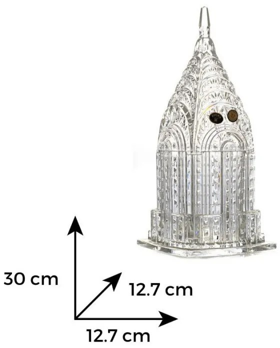 CRYSTALITE BOHEMIA KRIŠTÁĽOVÁ MISKA BOHEMIA EMPIRE STATE 30CM