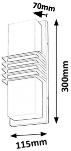 Rabalux 8940 - LED Vonkajšie nástenné svietidlo RODEZ LED/12W/230V IP44 800lm 4000K