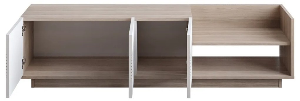TV stolík Viano 167,6 cm biely/hnedý