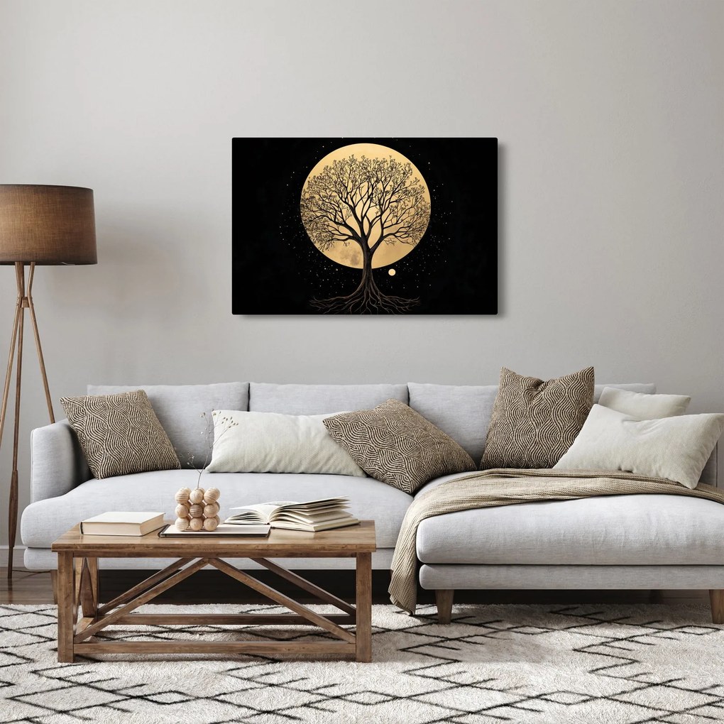 Obraz – Strom v zlatom splne I. (90x60 cm)
