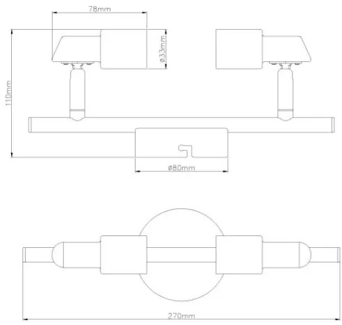 Globo 57385-2 - LED Bodové svietidlo KINLEY 2xGU10/3W/230V