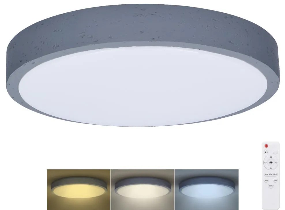 Solight WO8001 - LED Stmiev. svietidlo GREY LED/48W/230V 3000-6500K pr. 38 cm + DO