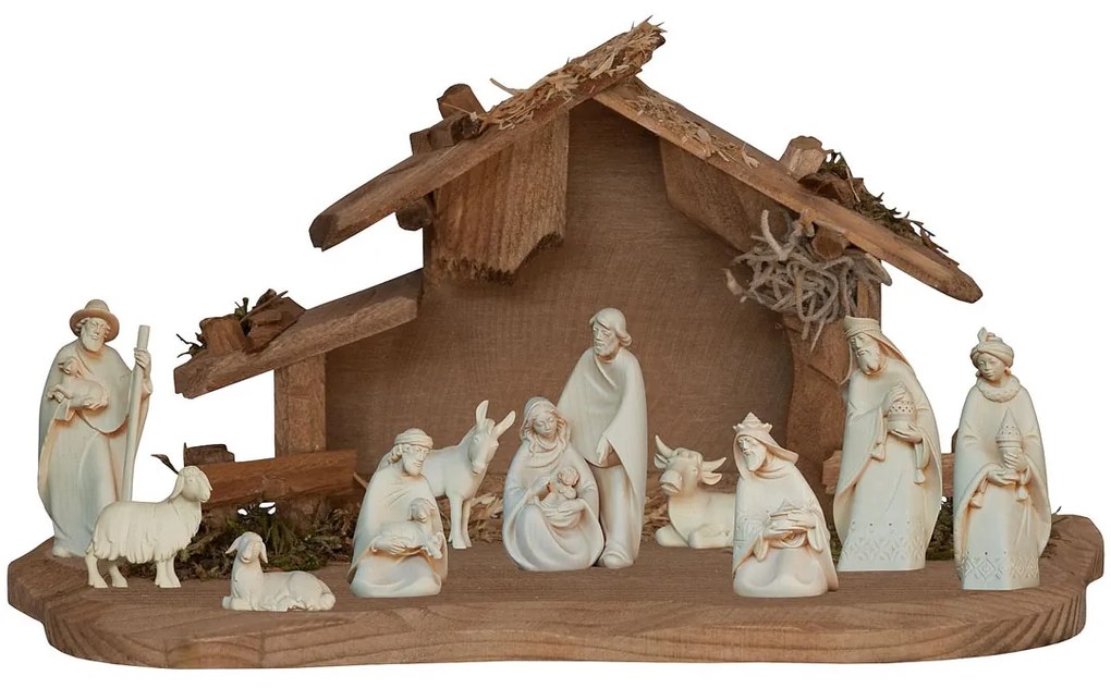 Miniatúrny betlehem Ranná hviezda s domcom (10 fig)