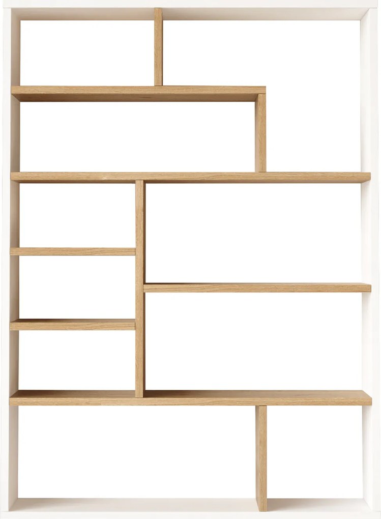 Knižnica Houseland Juno dub Castello medový/biely