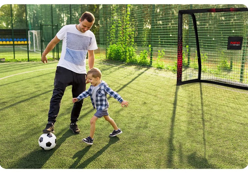 Neo-Sport Futbalová bránka 180 x 120 x 60 cm NS-463 čierno-červená