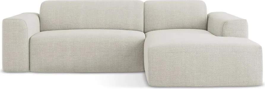 Béžová rohová pohovka (pravý roh/s leňoškou) Keli – Makamii