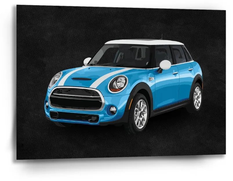 Sablio Obraz Mini sedan Čierne pozadie - 90x60 cm