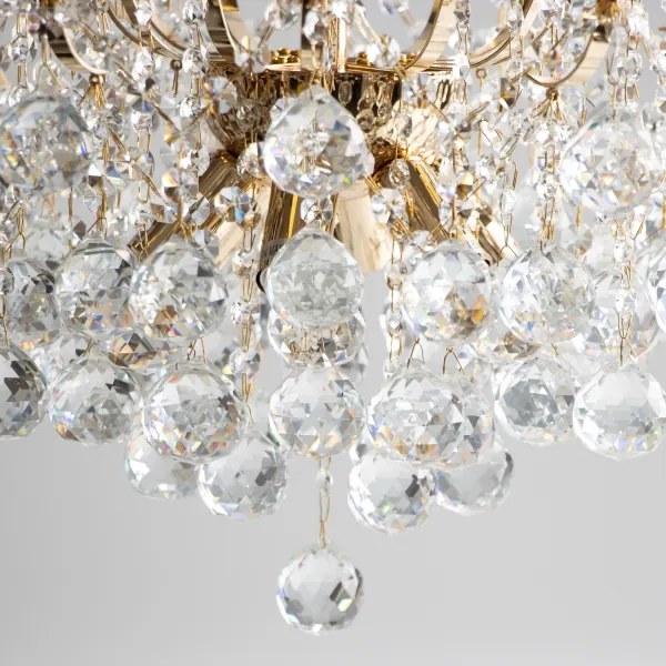 Brilagi - Prisadený luster CRYSTAL 6xE14/60W/230V zlatá