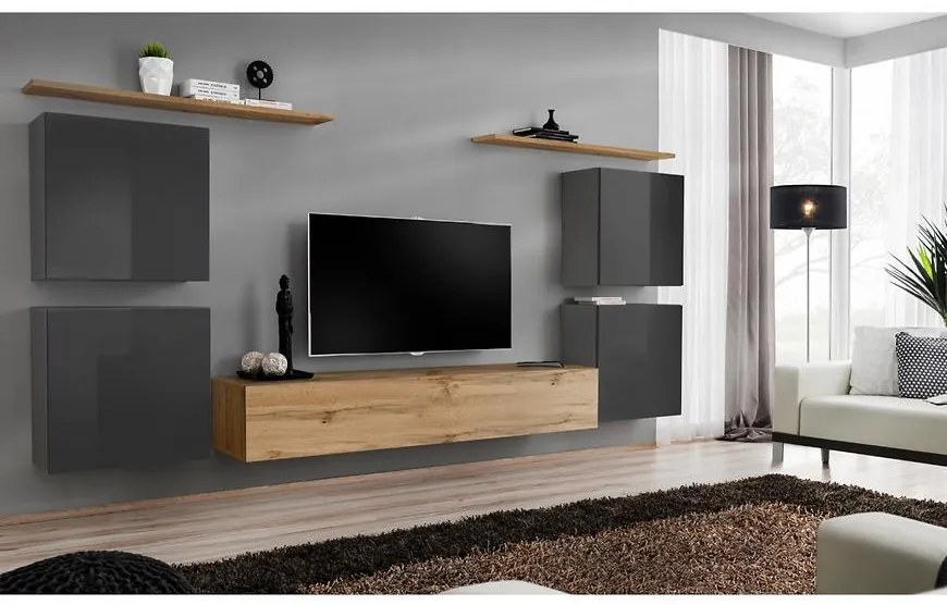 Obývacia stena Switch IV Grafit/Wotan