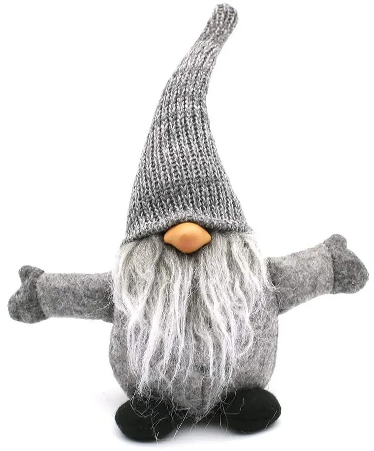 Vánoční skřítek ELF 045 - 35 cm šedý