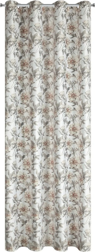 ZATEMŇOVACÍ ZÁVES NA KRÚŽKOCH BEVERLY 140X250 CM KVETY