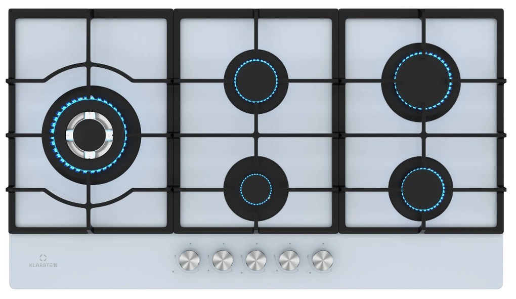 Klarstein Ignito Chef Edition plynová varná doska, 5 Horákov, elektr. zapaľovanie, Wok, na skvapalnený alebo zemný plyn