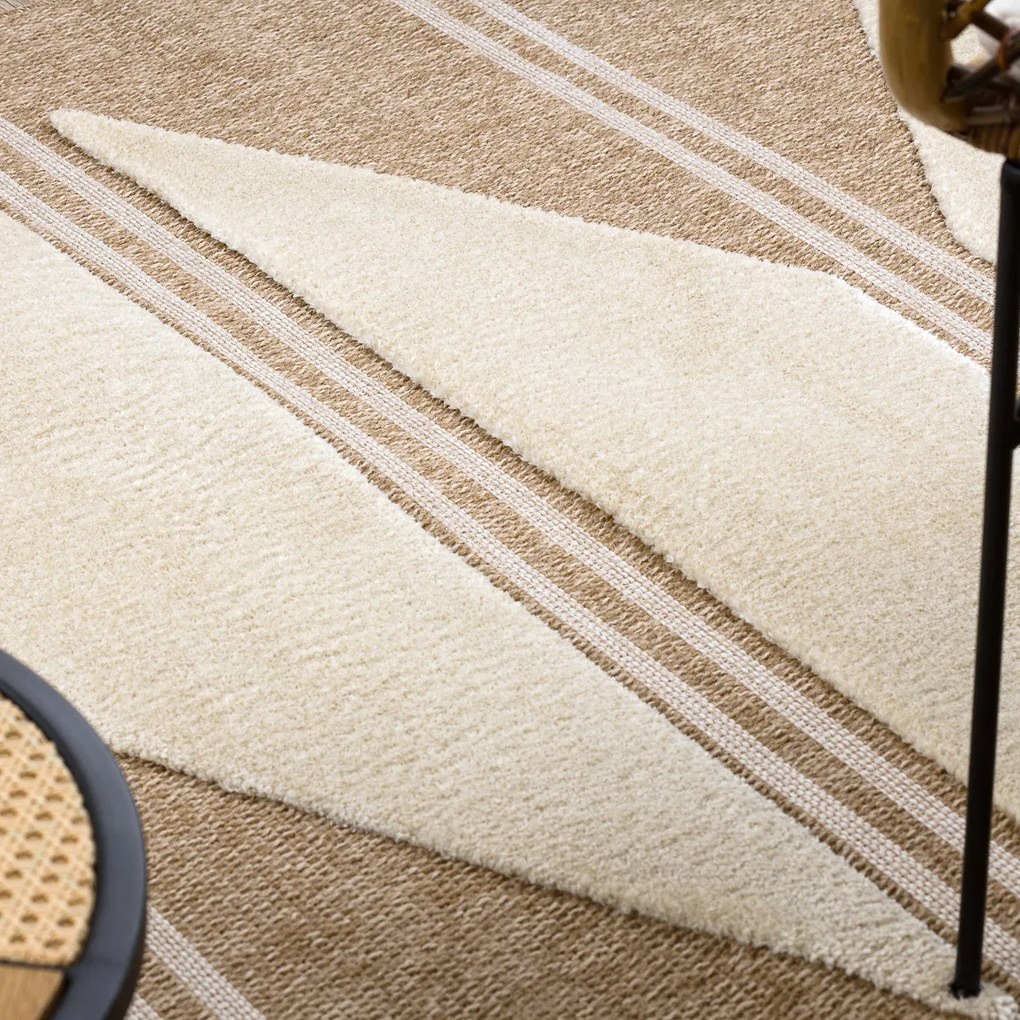 Dywany Łuszczów, Kusový koberec Spark 0698A beige/cream, 120x170, béžová, chodba / predsieň