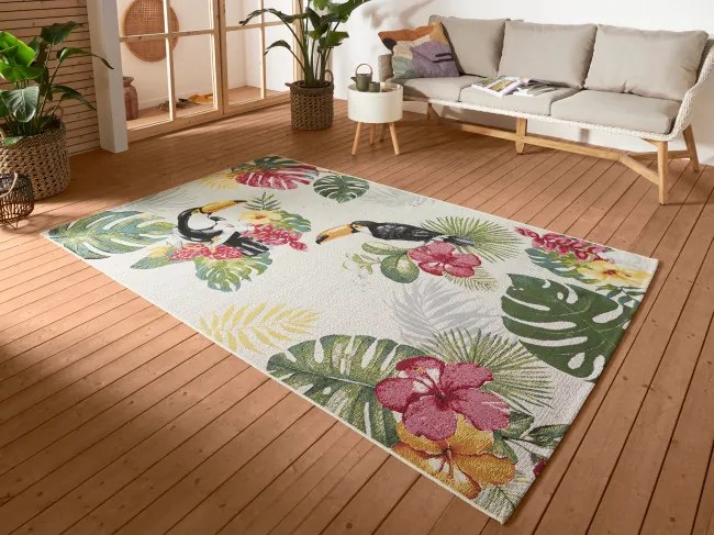 Koberec Flair Tropical Dream krémový / viacfarebný