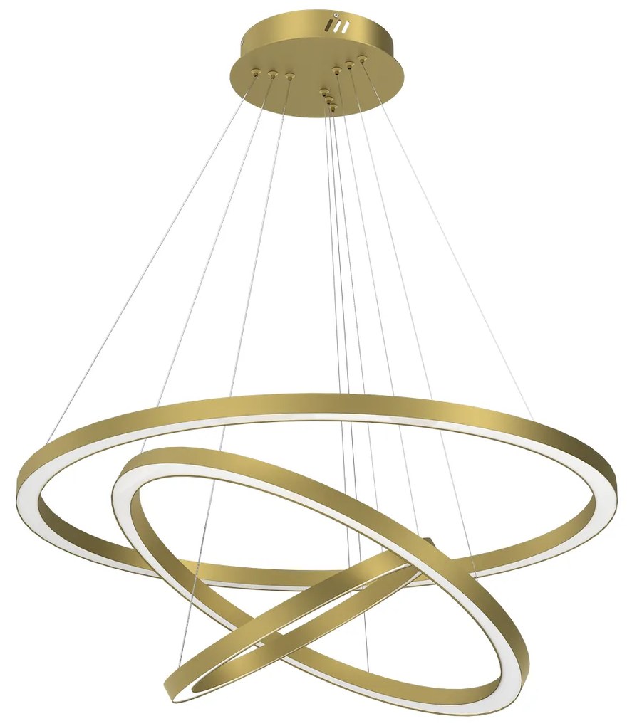 Závesné LED svietidlo Galaxia, 3x LED 85w, 3500k, g