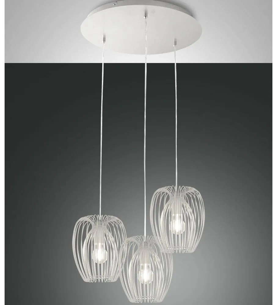 Fabas Luce 3677-47-102 - Luster na lanku CAMP 3xE27/40W/230V biela